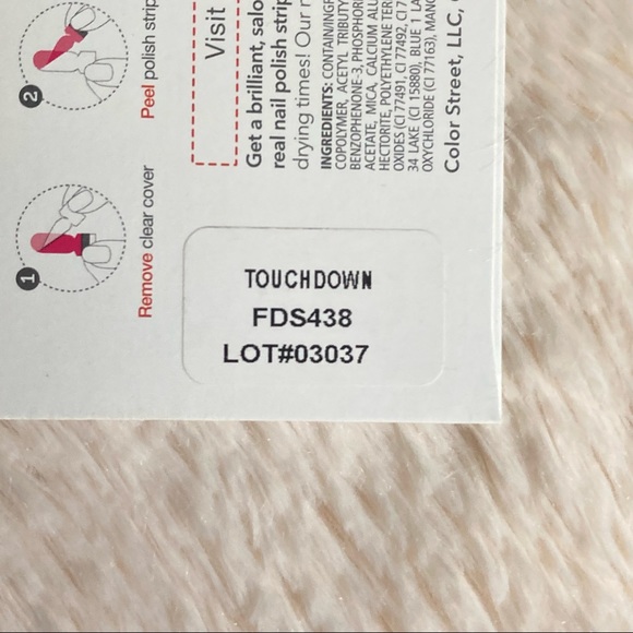 Color Street Touchdown Football Nail Strips NWT - Picture 5 of 5